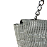 Chanel 2005 Canvas Camellia No. 5 Flap Shoulder Bag