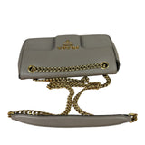 Prada Grey Saffiano Leather Cuir Pattina Crossbody