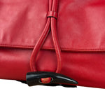 Burberry Red Leather Haymarket Check Shoulder Bag