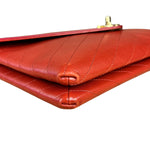Chanel Chevron Quilted Envelope Clutch