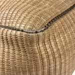 Gucci Brown Snakeskin Trim Large Raffia Positano Tote
