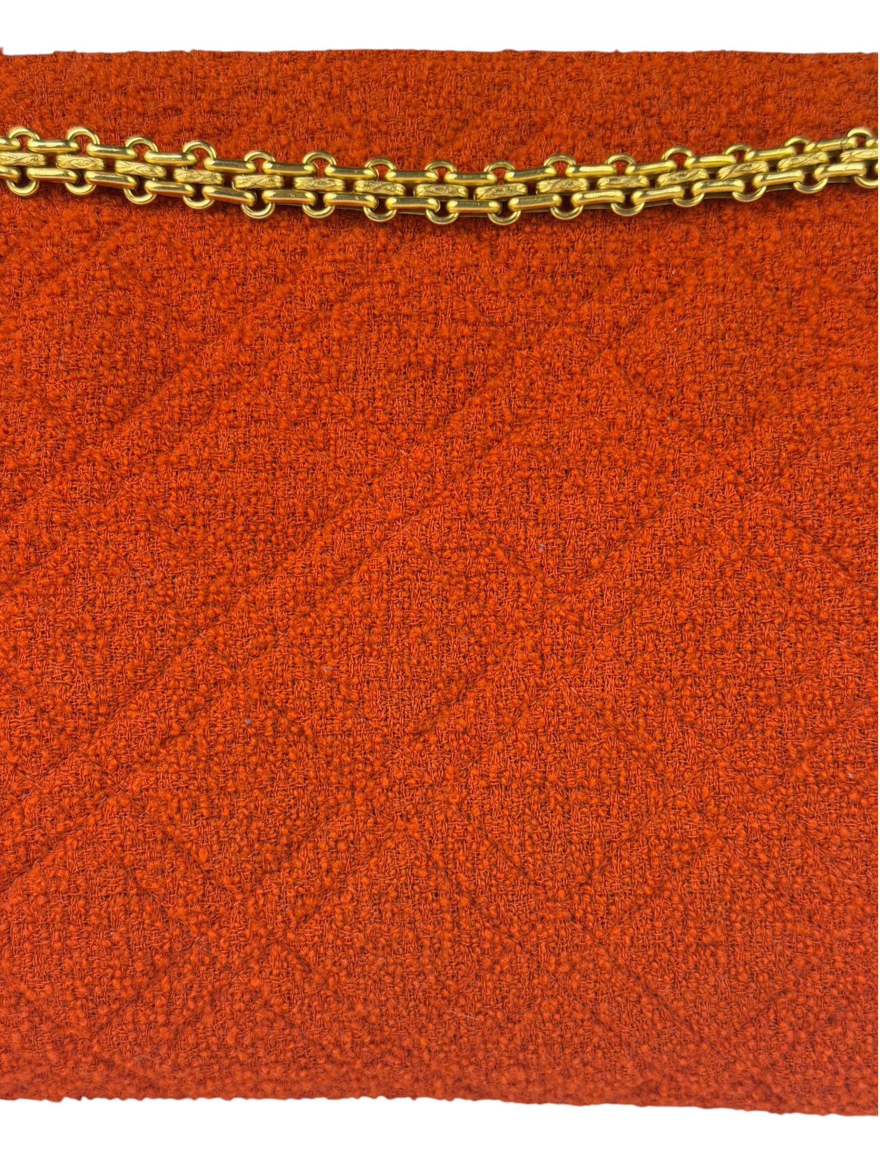 Chanel Vintage Red Quilted Tweed Shoulder Bag 1994