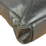 Chanel Vintage Black Leather Zip Shoulder Bag - 1998