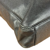 Chanel Vintage Black Leather Zip Shoulder Bag - 1998