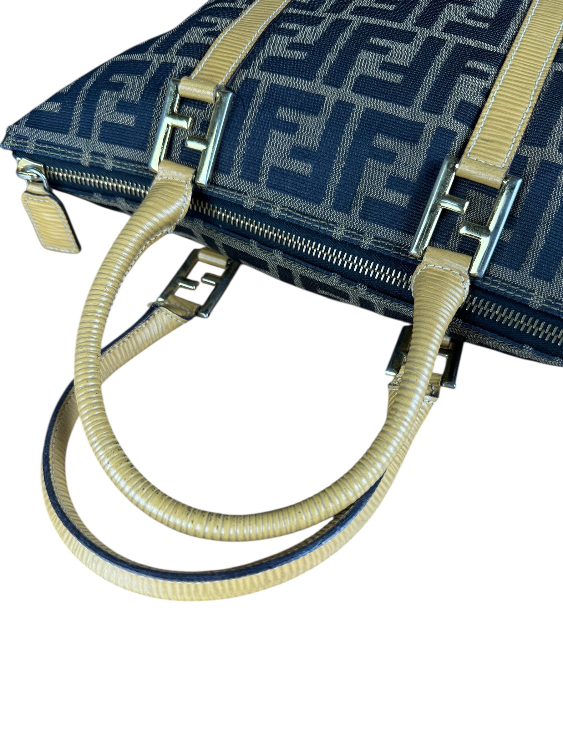 Fendi FF Canvas Top Handle Zip Tote
