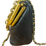 Chanel Black Quilted Leather Kiss-Lock My Crush Micro Bag 2020