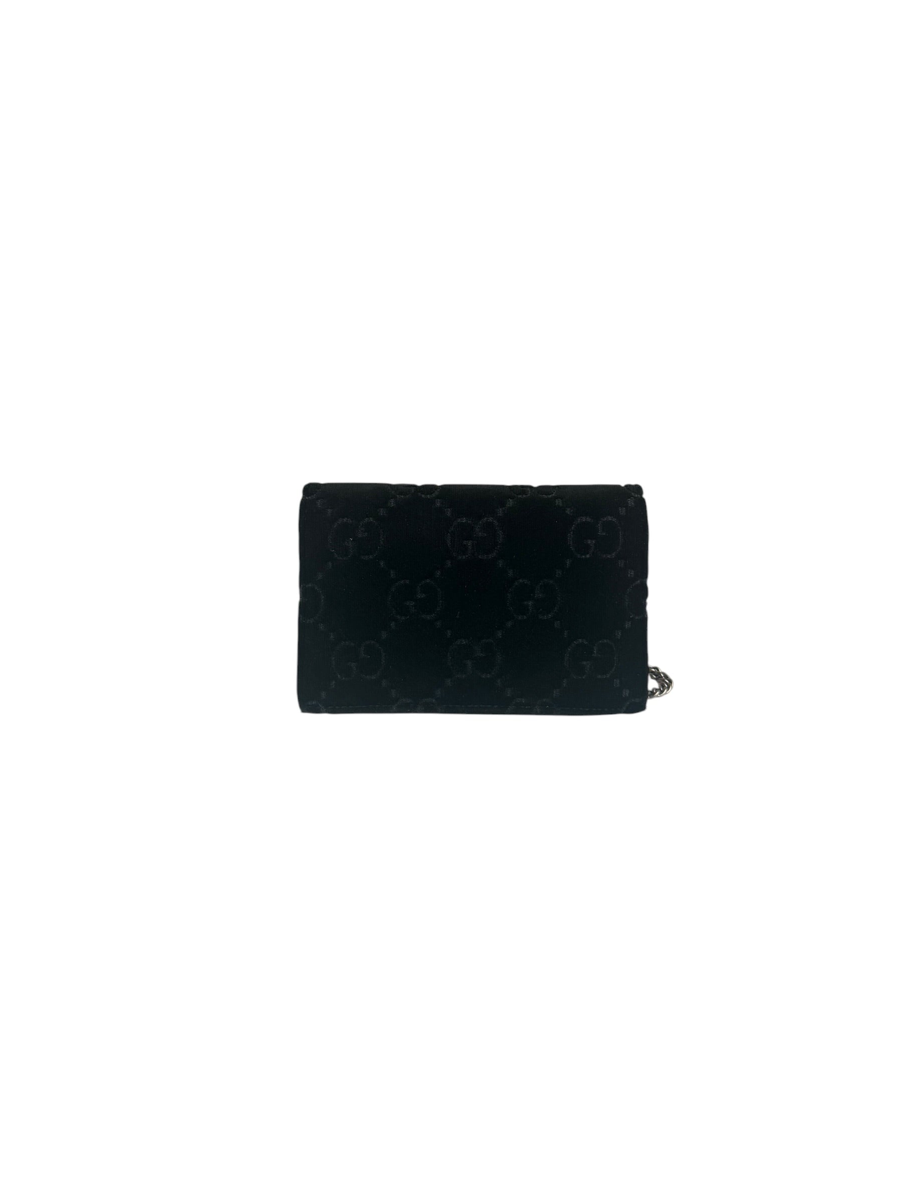 Gucci Black Velvet Dionysus Mini Crossbody Bag