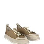 Max Mara Leather Platform Sneaker Beige