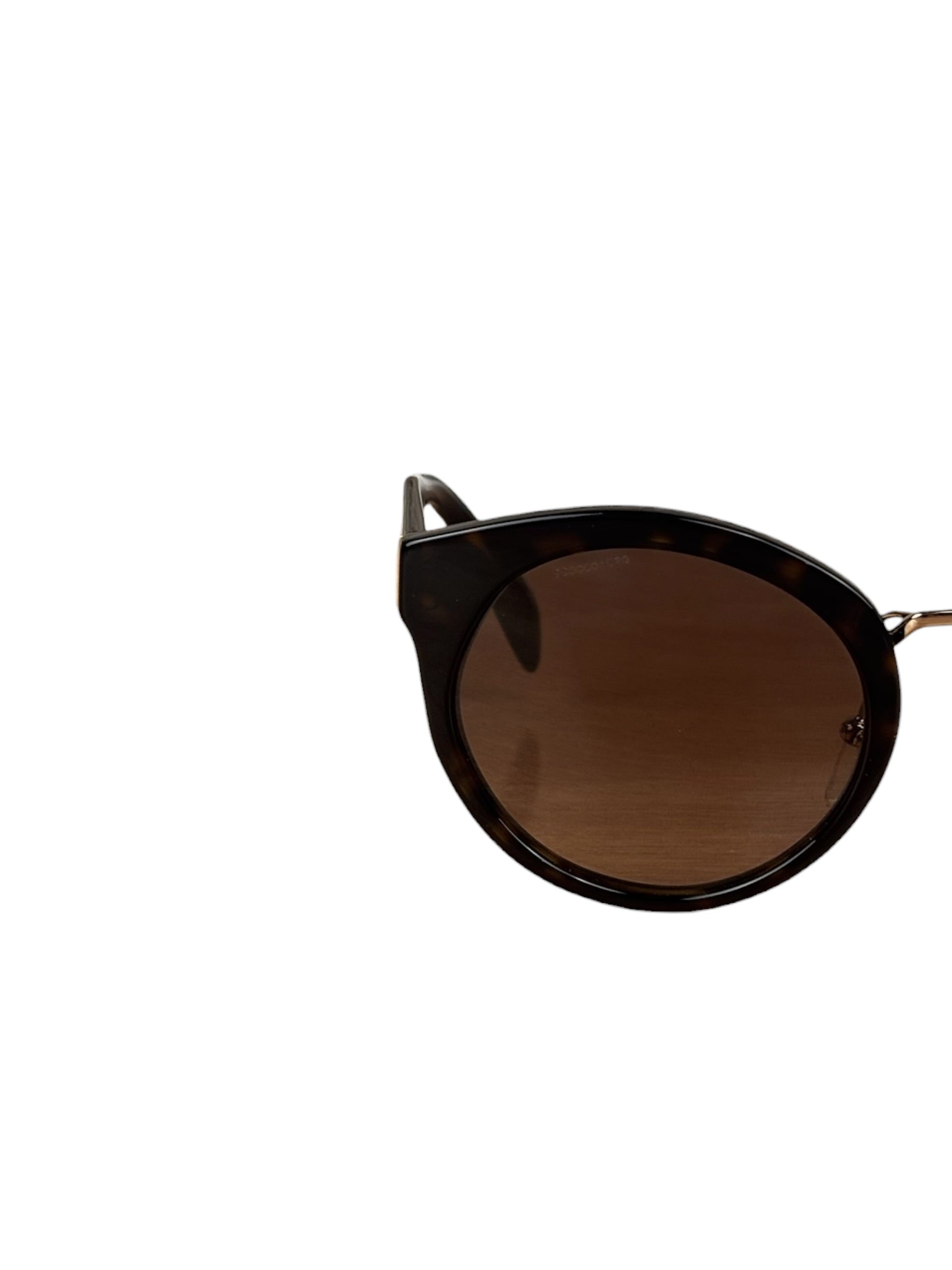 Prada Dark Tortoise Round Frame Sunglasses SPR 06T