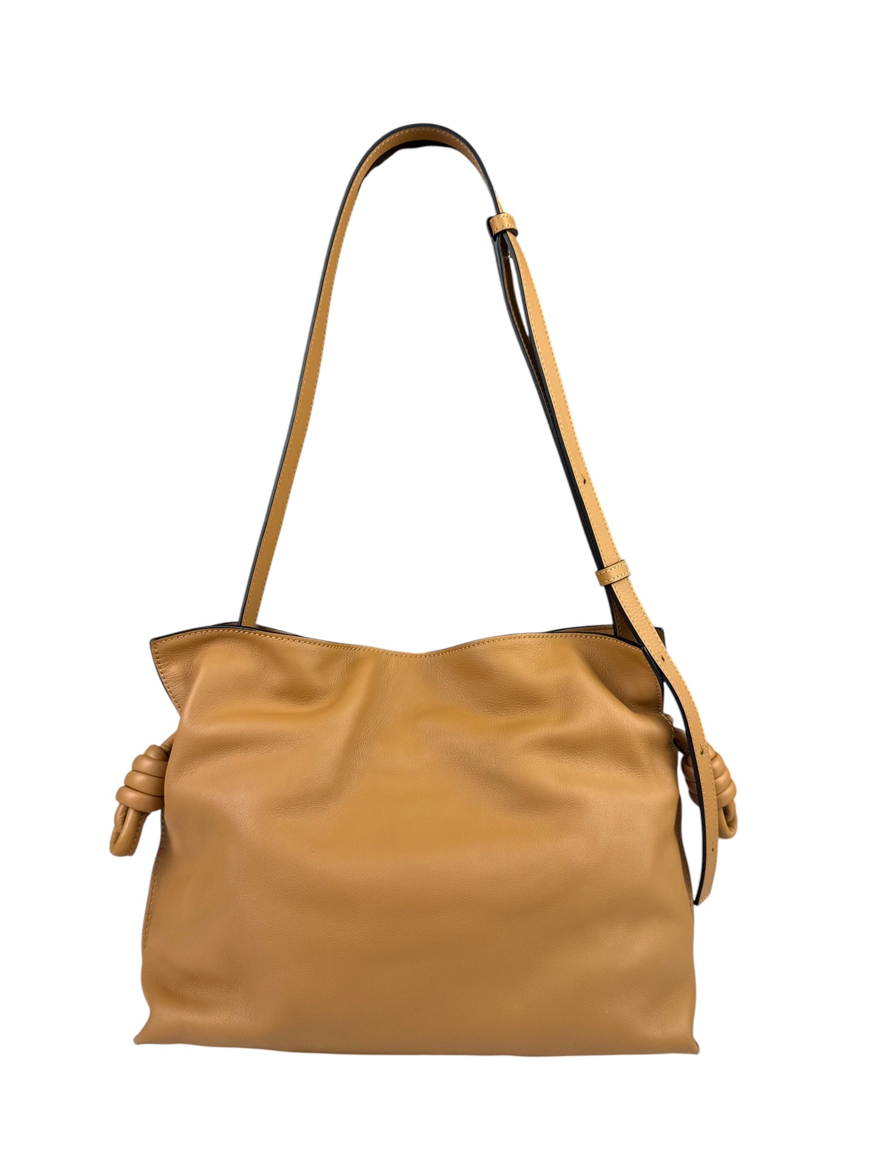 Loewe Brown Leather Flamenco Shoulder Bag