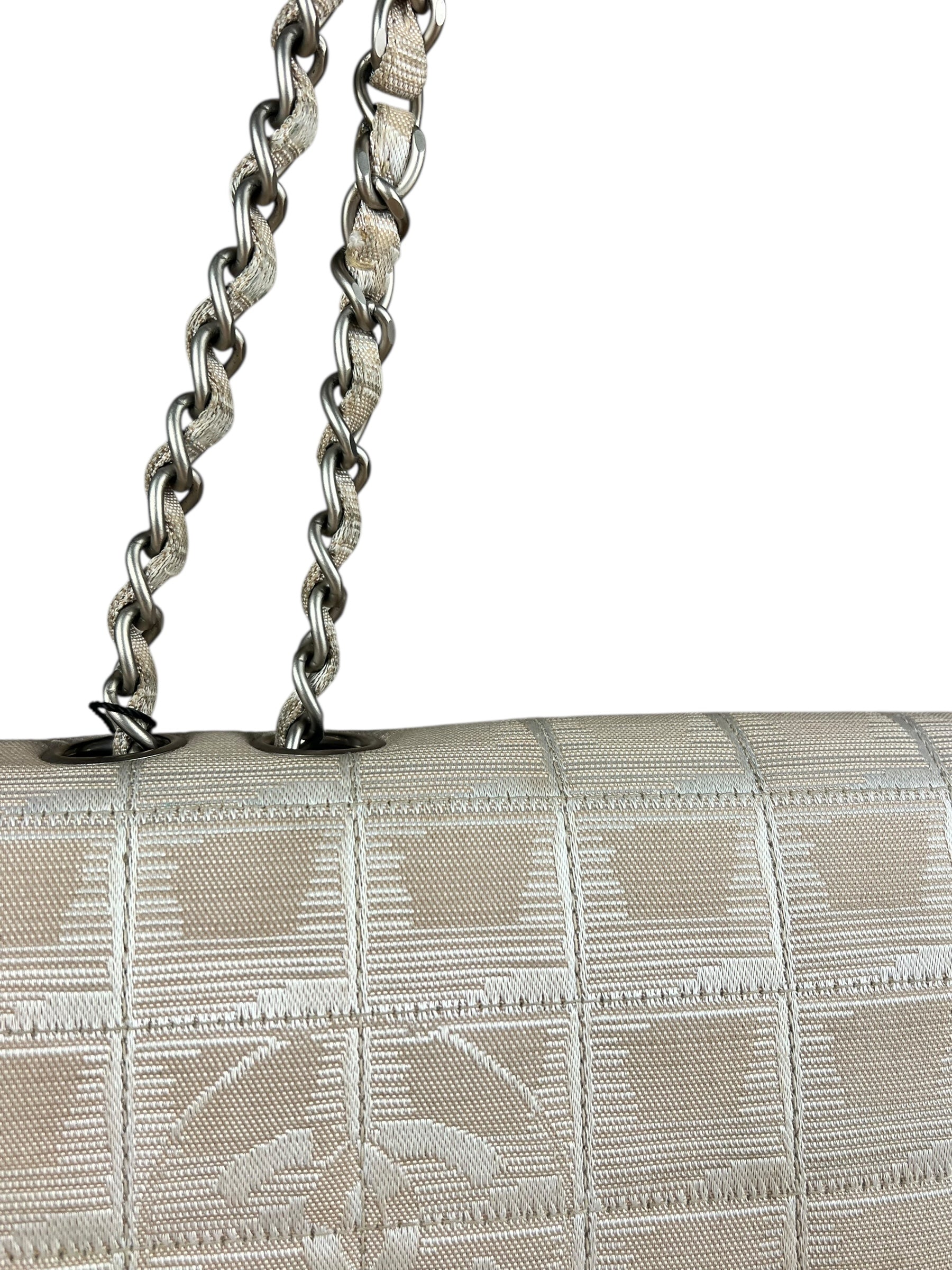 Chanel Vintage Beige Travel Line Classic Flap 2001