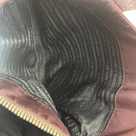 Prada Vintage Plum Nylon Leather Embossed Handbag