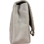 Chanel Grey Cotton M Classic Flap