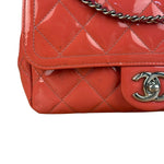 Chanel Pink Patent Quilted Small Coco Shine Flap Bag 2014