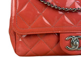 Chanel Pink Patent Quilted Small Coco Shine Flap Bag 2014