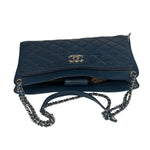 Chanel Blue Quilted Leather CC Chain Shoulder Bag 2018