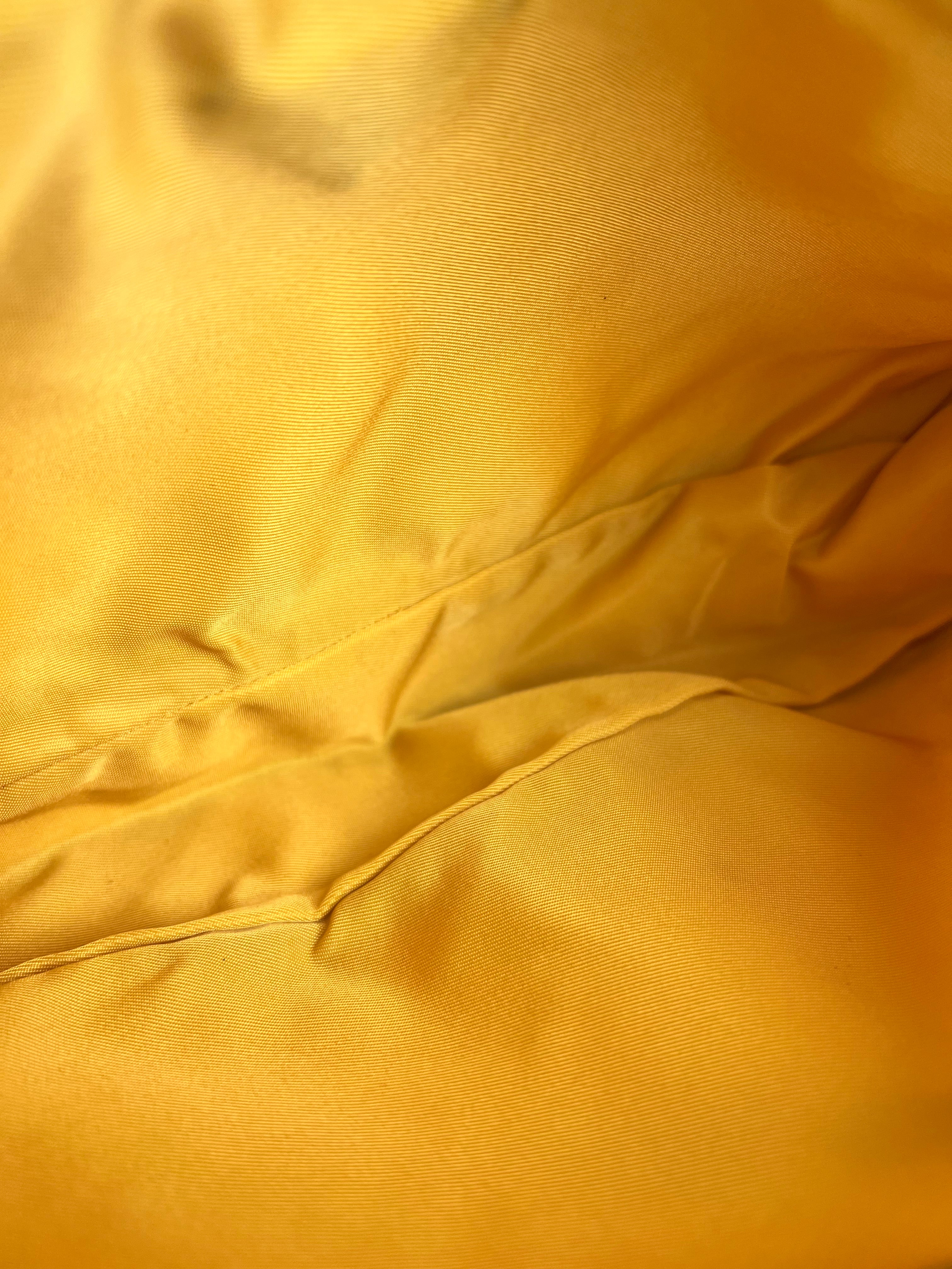 Prada Vintage Nylon Yellow Pochette