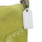 Coach Vintage Green Suede Shoulder Bag
