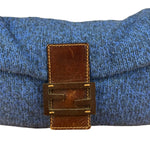 Fendi Vintage Blue Cashmere Baguette
