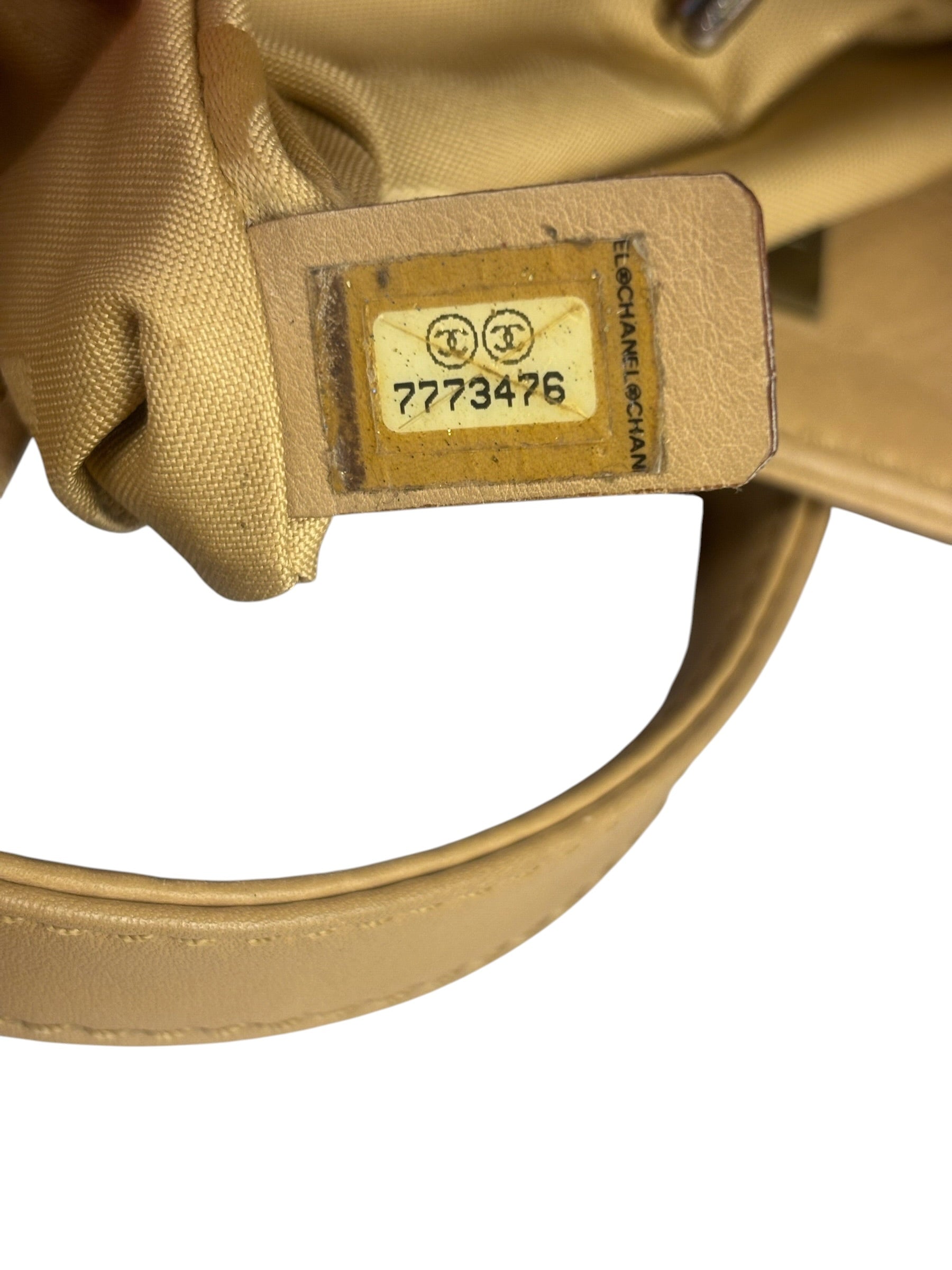 Chanel Turnlock CC Tan Leather Tote 2002