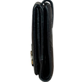 Gucci GG Vintage Black Guccissima Sukey French Flap Wallet