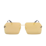 Fendi Sky Gold Tone Rimless Sunglasses
