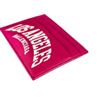 Balenciaga Leather Los Angeles Card Holder Fuchsia