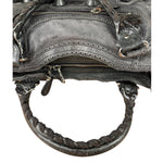 Balenciaga Dark Grey Covered Brogues City Bag