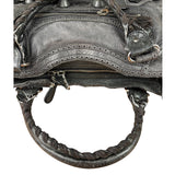 Balenciaga Dark Grey Covered Brogues City Bag