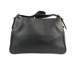 Gucci Black Leather GG Emblem Hobo Bag