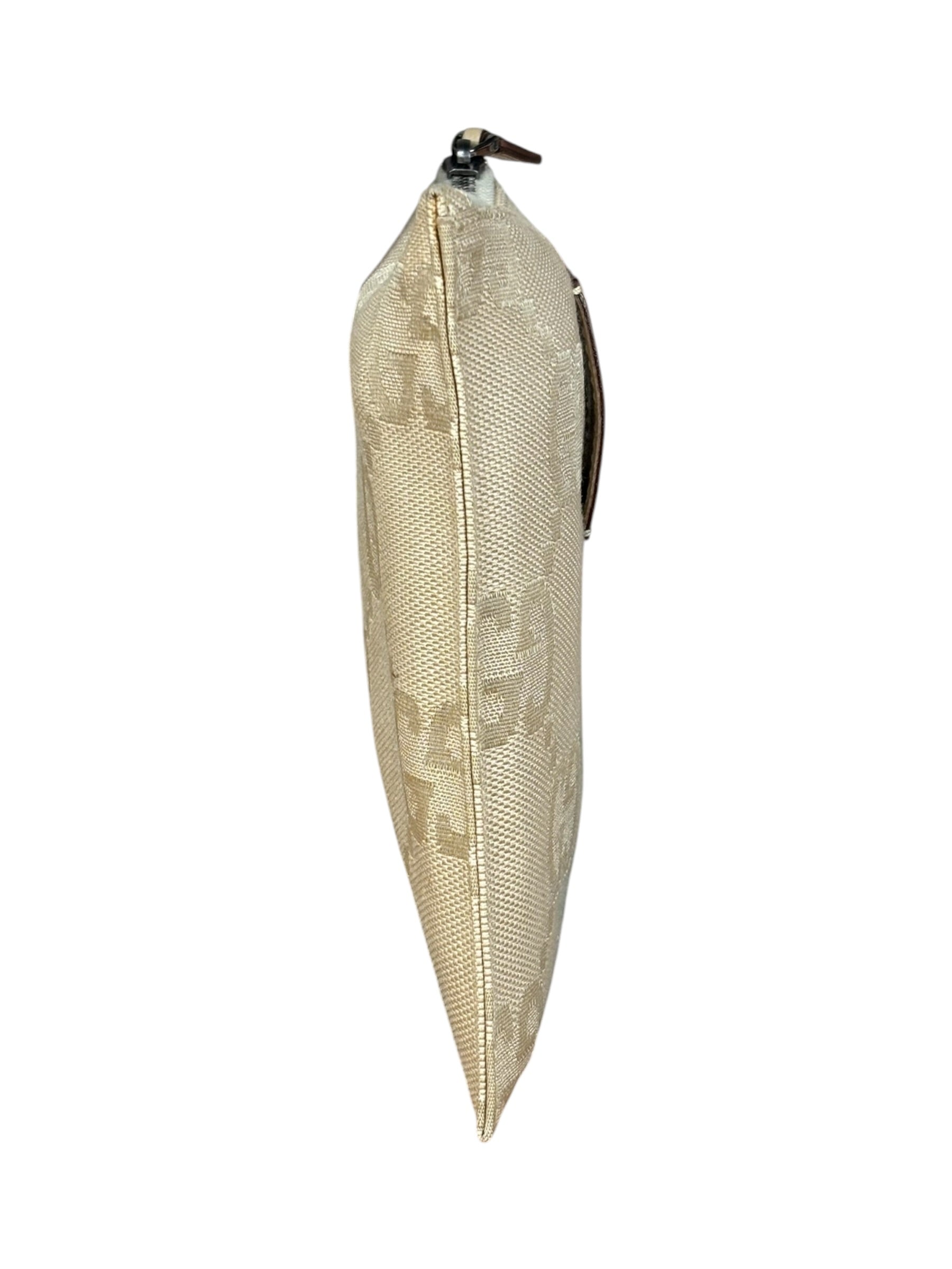 Gucci Beige Leather Belt w/ Pouch