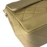 Chanel Vintage Beige Quilted Leather Diana Flap Bag 1989