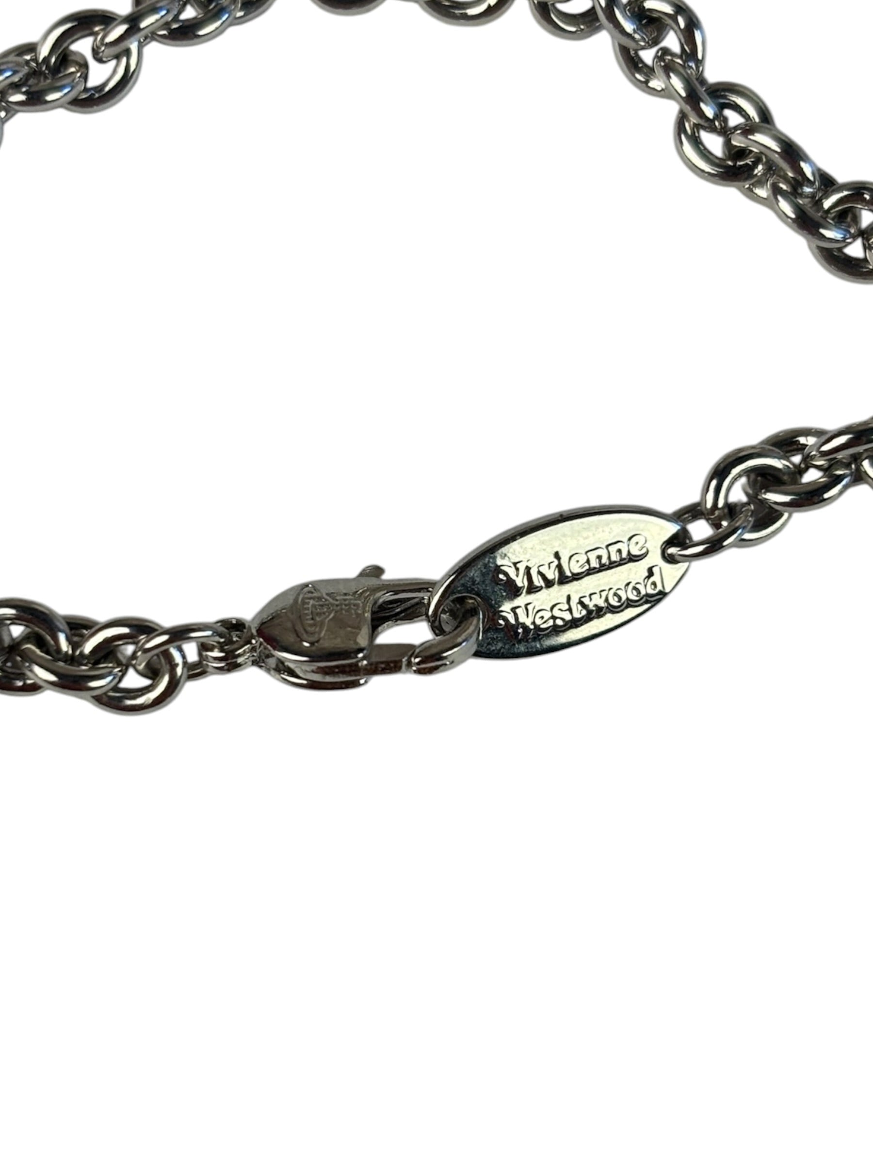 Vivienne Westwood Silver Bas Relief Pendant Necklace