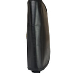 Christian Dior Vintage Black Leather Rounded Flap Bag