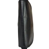 Christian Dior Vintage Black Leather Rounded Flap Bag