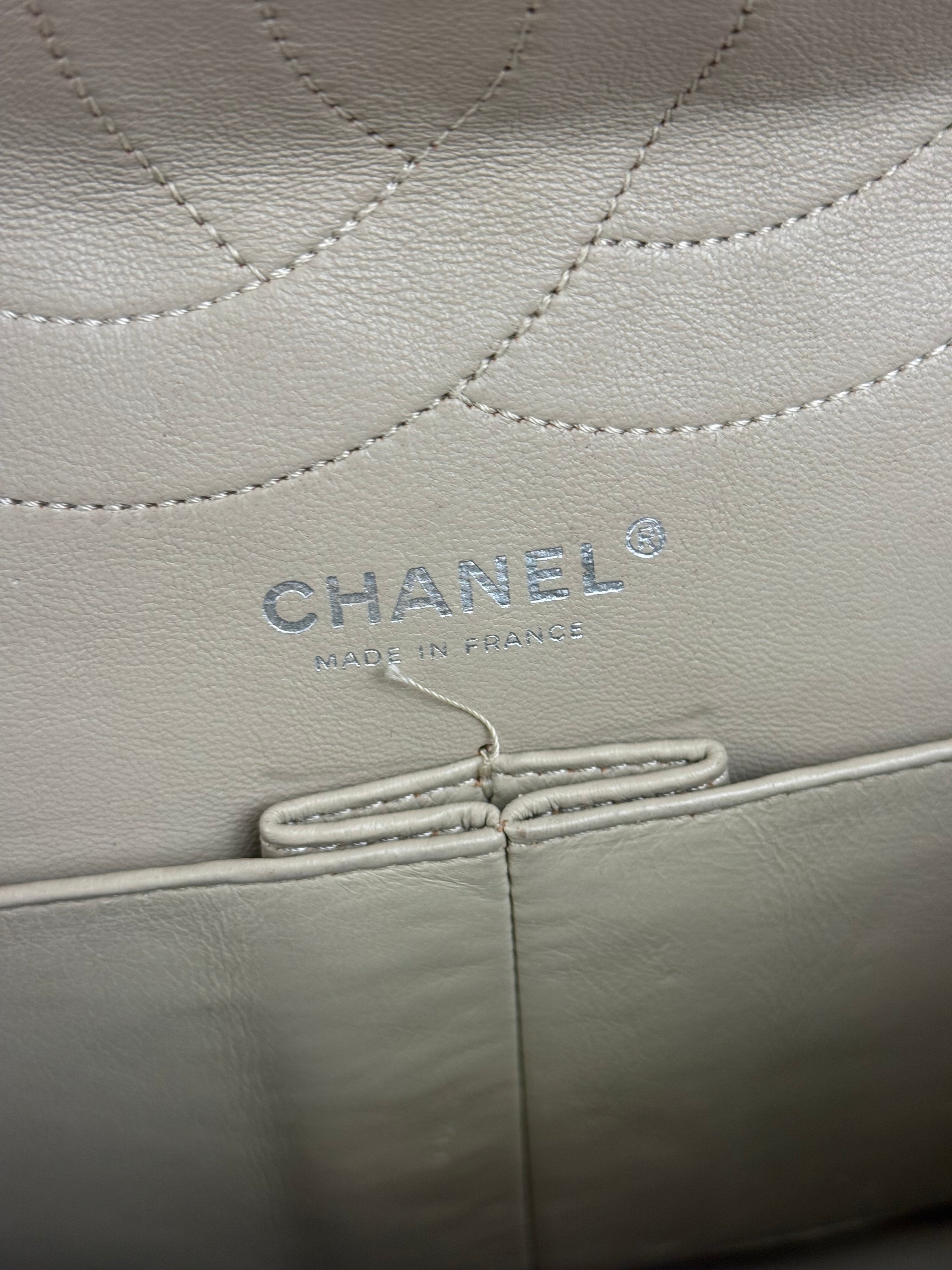 Chanel Aged Ivory Quilted Leather 2.55 Reissue Double Flap Bag 2009