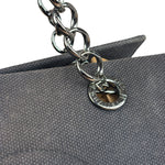 Chanel Vintage Canvas & Leather Chocolate Bar Fold-Over Tote Bag