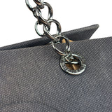 Chanel Vintage Canvas & Leather Chocolate Bar Fold-Over Tote Bag