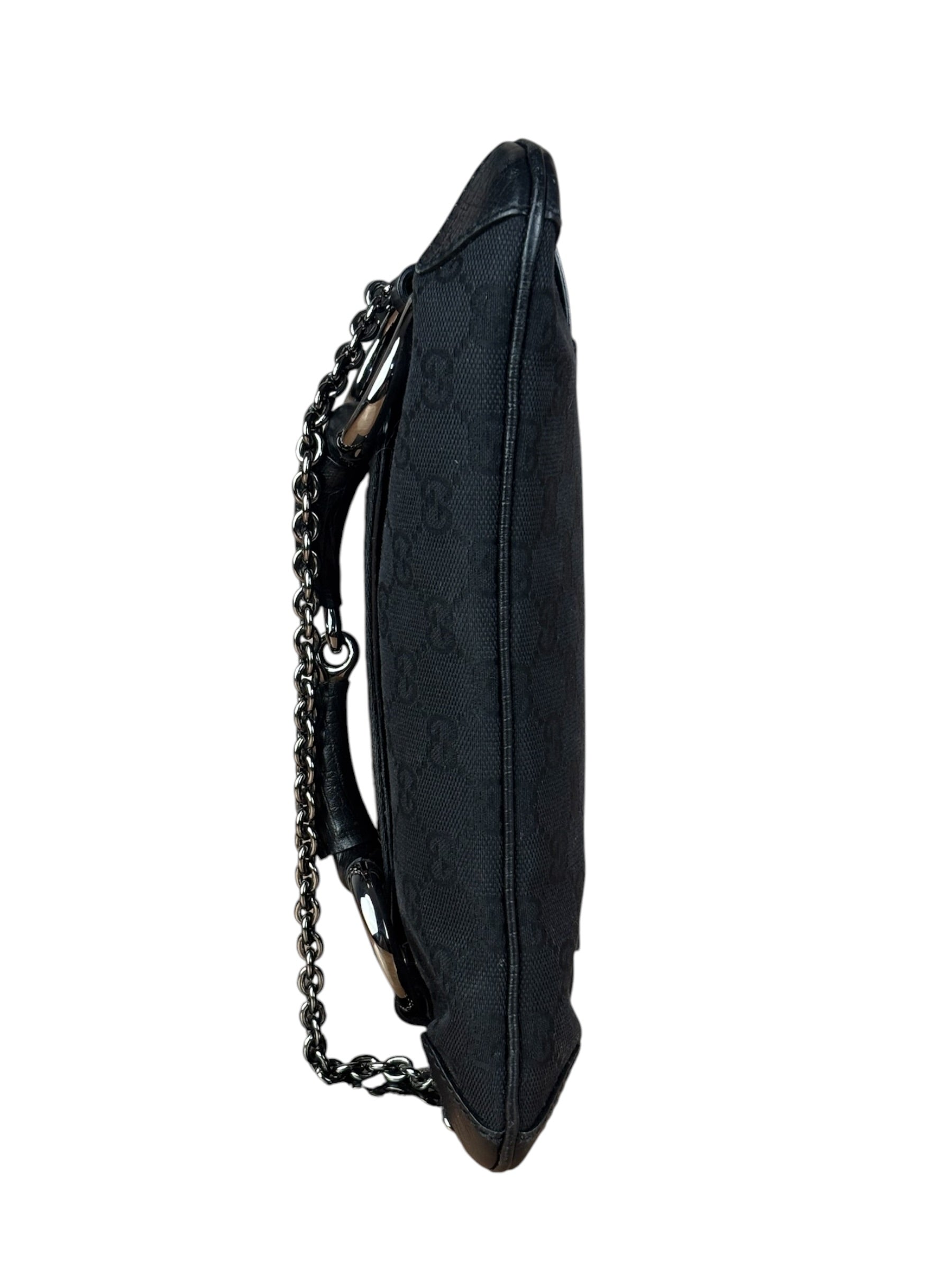 Gucci Black Tom Ford Horsebit Shoulder Bag