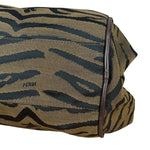 Fendi Vintage Tiger Print Canvas Bowler Bag