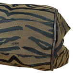 Fendi Vintage Tiger Print Canvas Bowler Bag