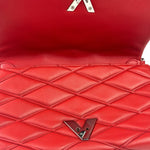 Louis Vuitton Red Lambskin GO-14 Malletage Shoulder Bag