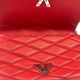 Louis Vuitton Red Lambskin GO-14 Malletage Shoulder Bag