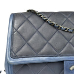 Chanel Paris-Salzburg Blue Bicolor Quilted Flap Bag 2014