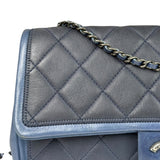 Chanel Paris-Salzburg Blue Bicolor Quilted Flap Bag 2014