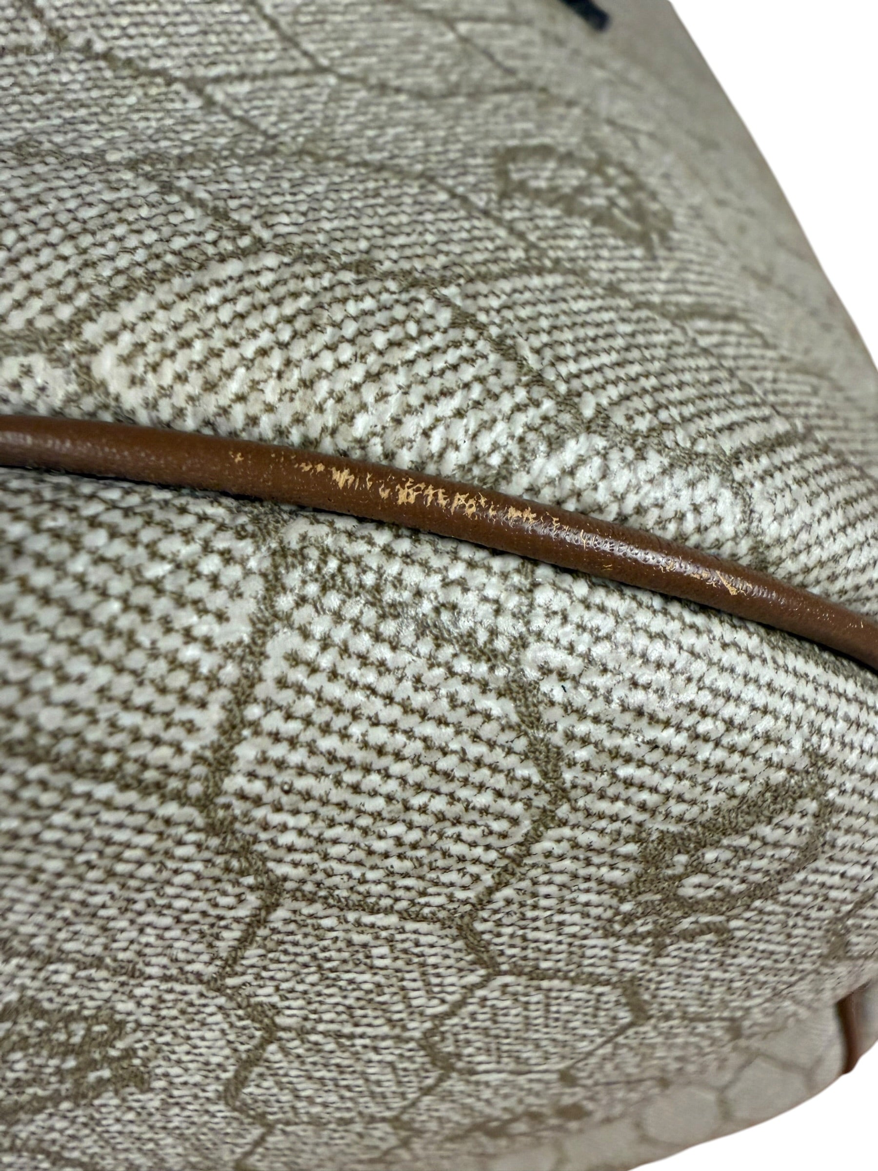 Christian Dior Vintage Beige Honeycomb Boston Bag