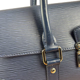 Louis Vuitton Navy Blue Leather Epi Segur Handbag PM