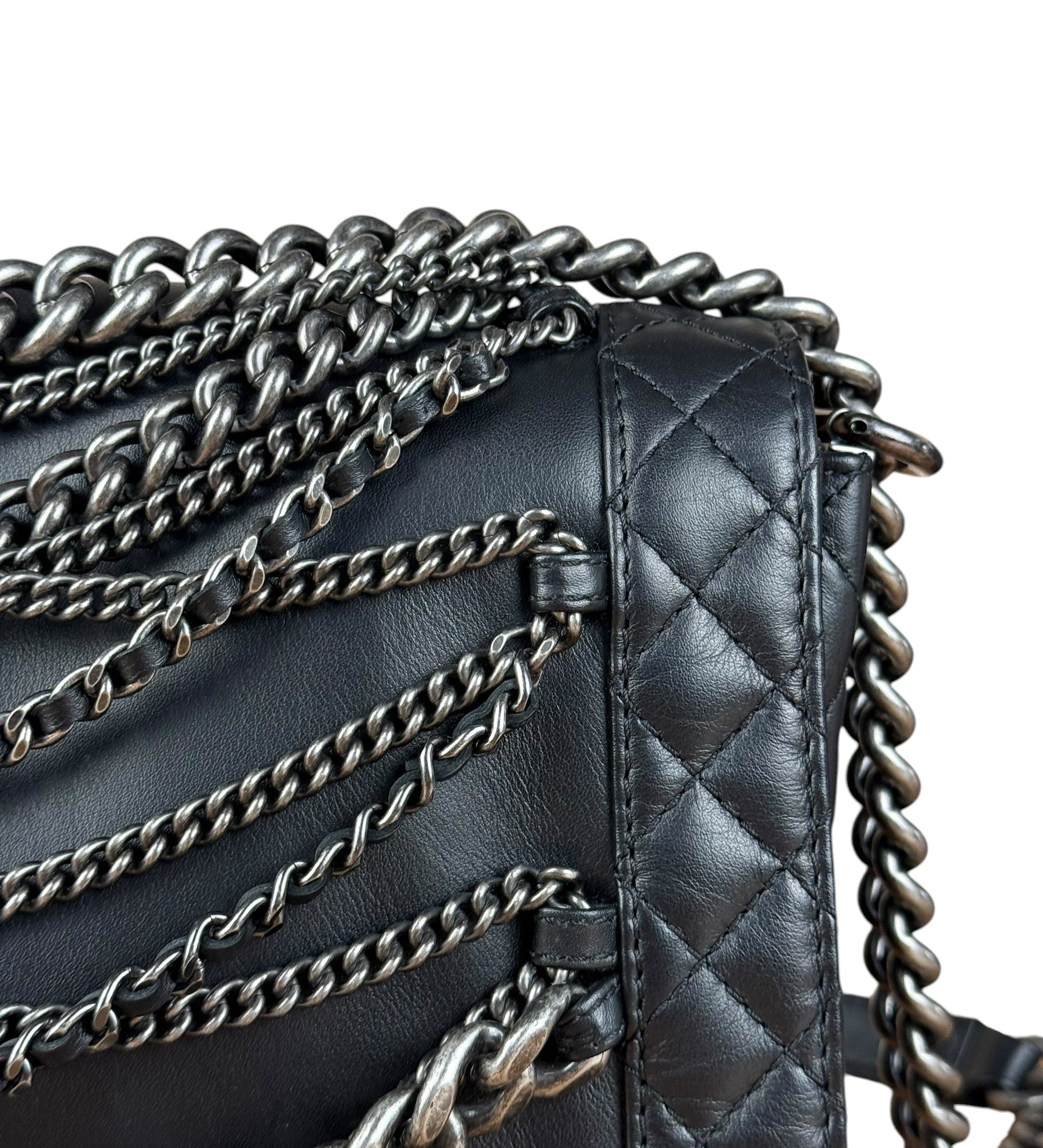 Chanel Black Enchained Boy Bag 2013