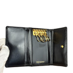 YSL Vintage Black Leather Trifold 5 Ring Key Case/Wallet