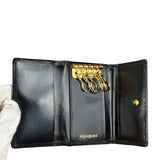 YSL Vintage Black Leather Trifold 5 Ring Key Case/Wallet